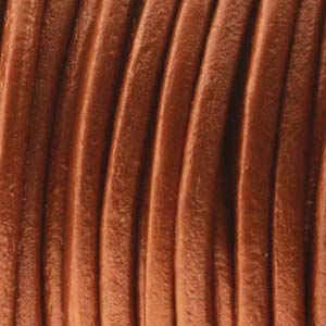 Leather Cord 1.5mm Metallic Copper Qty:1yd