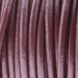 Leather Cord 1.5mm Metallic Fruit Punch Qty:1yd