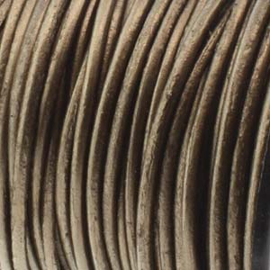 Leather Cord 1.5mm Metallic Kansa Qty:1yd