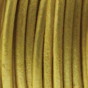 Leather Cord 1.5mm Metallic Mustard Qty:1yd