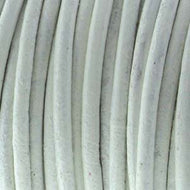 Leather Cord 1.5mm White Qty:1yd