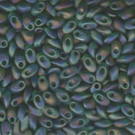 Miyuki Long Magatamas 4x7mm 0146FR Green Transparent Matte AB 