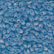 Miyuki Long Magatamas 4x7mm 0148FR Aqua Transparent Matte AB 