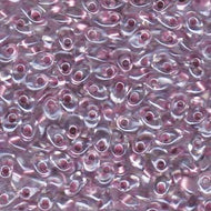 Miyuki Long Magatamas 4x7mm 1523 Crystal Sparkling Orchid Color Lined 