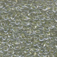 Miyuki Long Magatamas 4x7mm 1527 Crystal Sparkling Celery Color Lined 