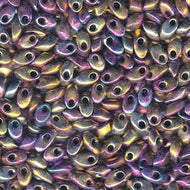 Miyuki Long Magatamas 4x7mm 0188 Metallic Purple Gold Iris 