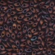 Miyuki Long Magatamas 4x7mm 2005 Metallic Dark Raspberry Matte 