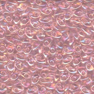 Miyuki Long Magatamas 4x7mm 2144 Crystal Pink Lined AB 