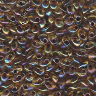 Miyuki Long Magatamas 4x7mm 2161 Light Topaz Garnet Lined AB 