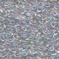 Miyuki Long Magatamas 4x7mm 0250 Crystal Transparent AB