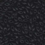 Miyuki Long Magatamas 4x7mm 0401F Black Opaque Matte 