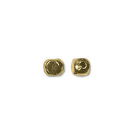 Gold Plated Rounded Cubes 4mm Qty:144