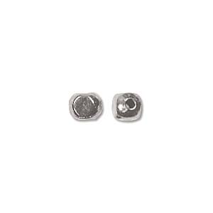 Silver Plated Rounded Cubes 4mm Qty:144
