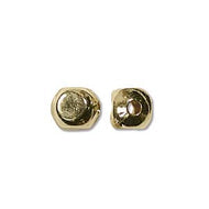 Gold Plated Rounded Cubes 6mm Qty:72