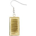 Brass Handmade Bezel Earrings Rectangle 21x11x2mm *D* Qty:2
