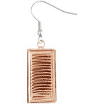Copper Handmade Bezel Earrings Rectangle 21x11x2mm