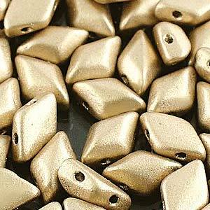 Czech GemDuos 8x5mm Bronze Pale Gold Qty: 10 grams