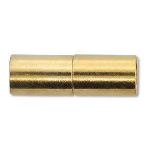 Gold Plated Magnetic Barrel Clasp 6.2mmID Qty:1
