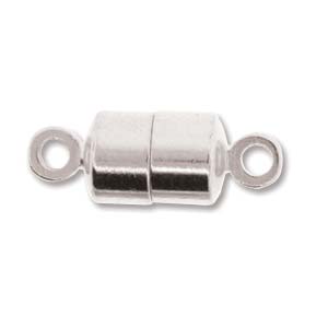 Silver Plated Magnetic Barrel Clasp 7x9.7mm Qty:1