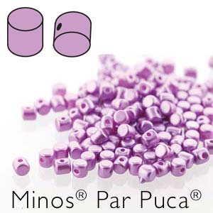Czech Minos Beads 2.5x3mm by Puca Pastel Lilac Qty:5 grams