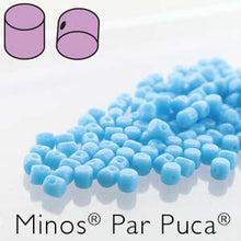 Load image into Gallery viewer, Czech Minos Beads 2.5x3mm by Puca Opaque Turquoise Qty:5 grams
