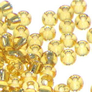 Miyuki Rocailles 8/0 0003 Gold Transparent Silver Lined 