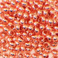 Metal Seedbeads Bright Copper 11/0 Qty:14g