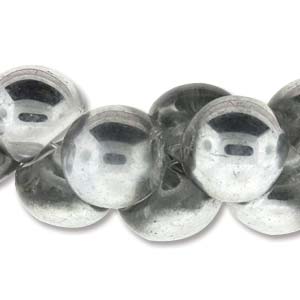 Czech Mushroom Beads 9x8mm Crystal Labrador Qty:30 Strung
