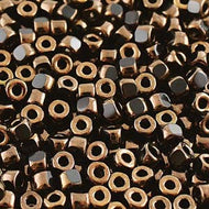 Czech Matubo Beads 6/0 3-Cut Jet Bronze Luster Qty:10g