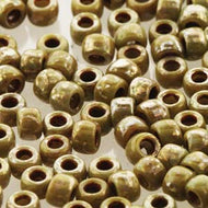 Czech Matubo Beads 7/0 Opaque Grey Picasso Qty:10g