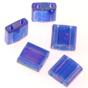 Miyuki Tila Beads 5mm 0177 Cobalt Blue AB Qty:10g Tube