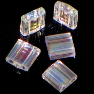 Miyuki Tila Beads 5mm 0250 Crystal AB Qty:10g Tube