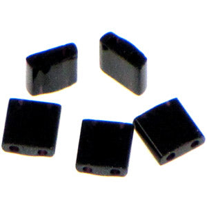 Miyuki Tila Beads 5mm 0401 Black Opaque Qty:10g Tube