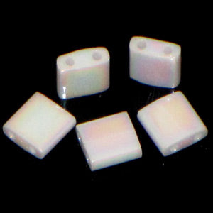 Miyuki Tila Beads 5mm 0471 White Pearl AB Qty:10g Tube