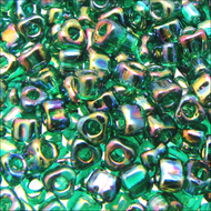 Miyuki Triangles 5/0 1159 Teal Transparent AB Qty:10g