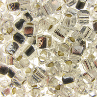 Miyuki Triangles 5/0 1101 Crystal Transparent Silver Lined Qty:10g