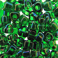 Miyuki Triangles 5/0 1154 Green Transparent AB Qty:10g