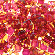 Miyuki Triangles 5/0 1163 Gold/Berry Color Lined Luster Qty:10g