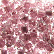 Miyuki Triangles 5/0 1524 Crystal/Mauve Color Lined Qty:10g
