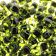Miyuki Triangles 5/0 1816 Peridot/Black Color Lined Qty:10g