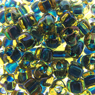 Miyuki Triangles 5/0 1826 Gold/Dark Teal Color Lined Qty:10g