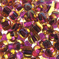 Miyuki Triangles 5/0 1839 Gold/Amethyst Color Lined Qty:10g