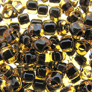Miyuki Triangles 5/0 1840 Gold/Black Color Lined Qty:10g