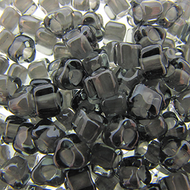Miyuki Triangles 5/0 1841 Black/Grey Color Lined Qty:10g