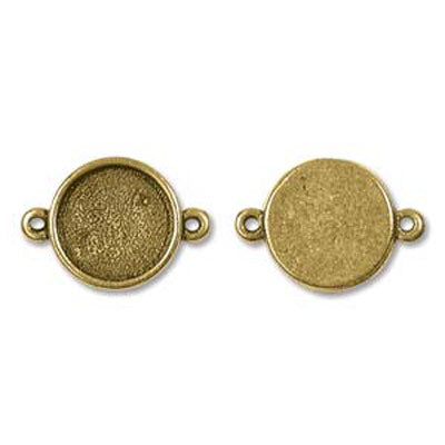 Patera Mini Links Circle 14.6X20.5mm Antique Gold Qty:5