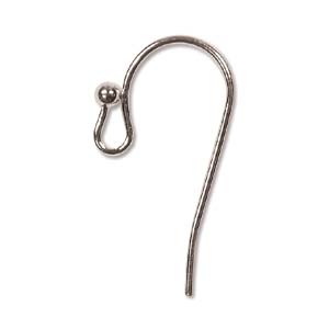 Silver Plated Earring Hooks w. Ball Qty:12