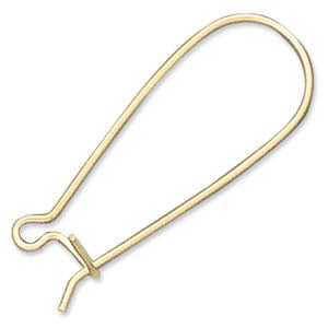 Gold Plated Kidney Wires-Long Drop Qty:10