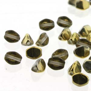 Czech Pinch Beads 7mm Crystal Amber Qty:25 Strung