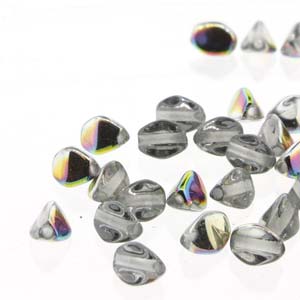 Czech Pinch Beads 7mm Crystal Vitrail Qty:25 Strung
