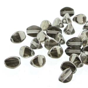 Czech Pinch Beads 5mm Crystal Chrome Qty:50 Strung